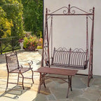 Iron Swing Bench Tserovani in Bronze - 57.5x35x91
