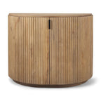 Light Brown Solid Wood Accent Cabinet