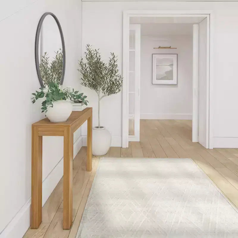 Plank+Beam 46 Modern Solid Wood Console Table, Narrow Entryway Table, Behind The Couch