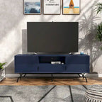 DH BASIC Modern 60-inch 3-Drawer Media Cabinet TV Stand with Cable Hole by Denhour