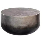 Kacy 36 inch Wide Contemporary Metal Coffee Table in Silver Ombre, Assembled