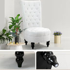 AVAWING Set of 2 Throne Royal Chair Thick Padding and Rubberwood Legs