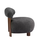 Christopher Knight Home Gareth Modern Wood Boucl Upholstered Accent Slipper Chair