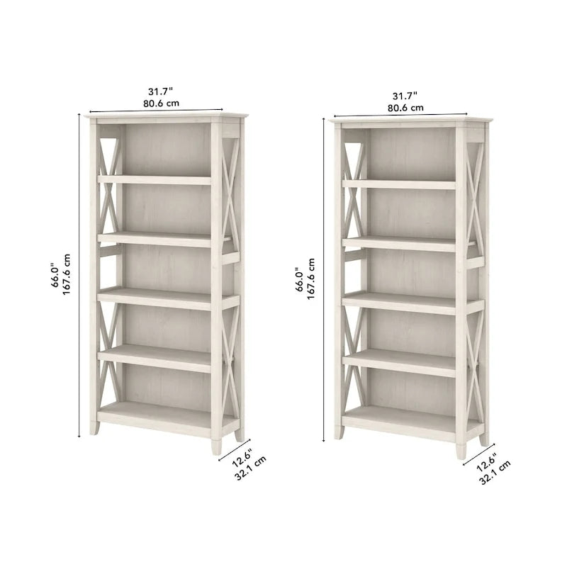Key West 5 Shelf Bookcase Set by Bush Furniture