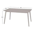 Lifestorey 5pc Newington Mid-Century Modern Rectangular Dining Set Walnut/Mocha