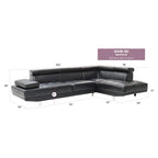 Riveredge 109 in. W 2-piece Faux Leather L Shape Sectional Sofa - 76L x 109W x 28H