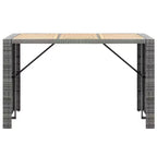 vidaXL Patio Bar Set 7 Piece Outdoor Bar Table and Chairs Poly Rattan Black