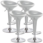 Plastic Chrome Swivel Bar Stool Height Adjustable