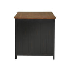 Eleanor Two-Tone Antique Finish Extendable Kitchen Island with 3 Drawers by iNSPIRE Q Classic