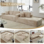 Modern Upholstery Chaise Sofa with Pillows for Living Room