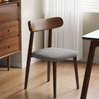 Modern Armless Leather Dining Chair with Low Back
