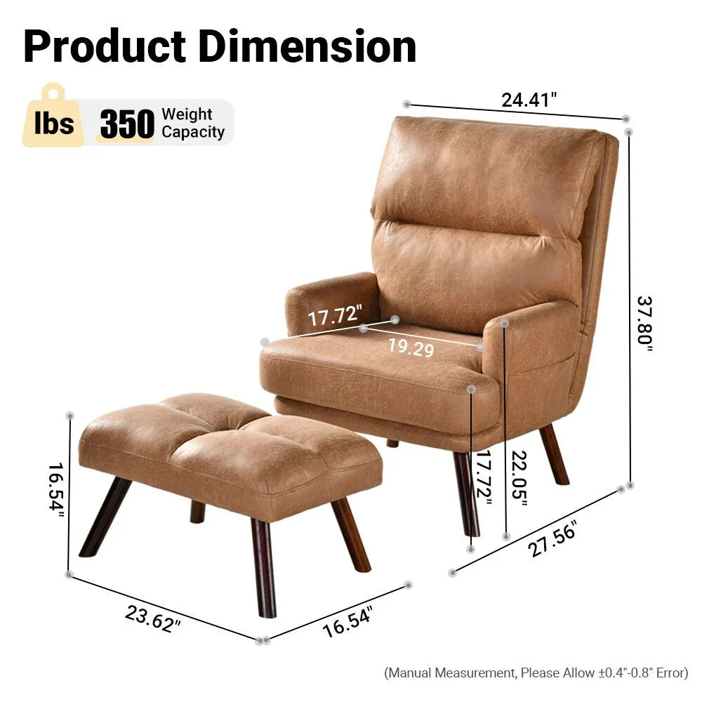 Ajustable Recliner Chair with Ottoman