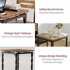 3-Piece Dining Set for Small Spaces, Table & 2 Chairs with Spiral Legs, Compact Kitchen Table Set for Apartments