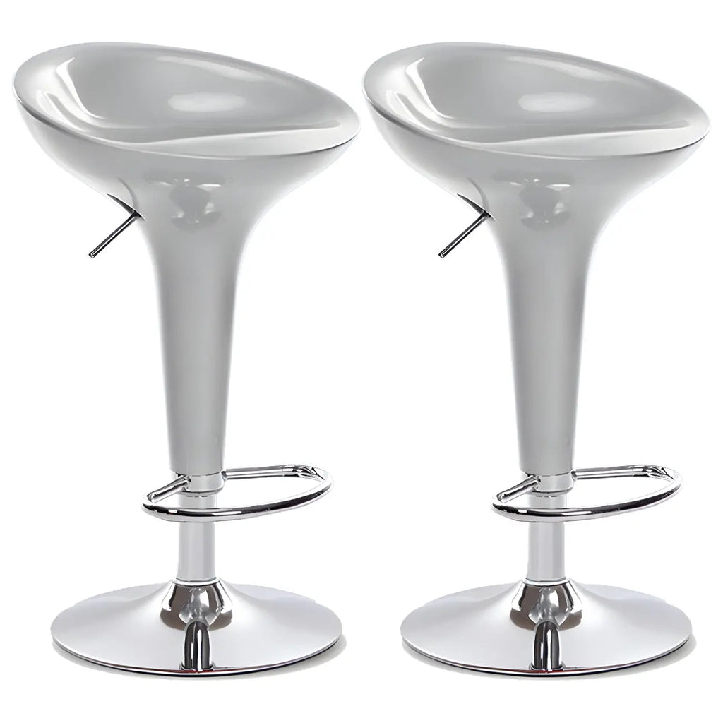 Plastic Chrome Swivel Bar Stool Height Adjustable