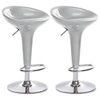 Plastic Chrome Swivel Bar Stool Height Adjustable