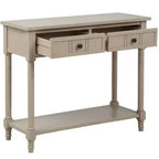 The Misty Moon Daisy Series Console Table Traditional Design with Two Drawers and Bottom Shelf (Espresso)