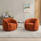 SEYNAR Modern Glam Upholstered 360 Degree Swivel Accent Armchair Set of 2