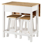 Solid Pine Drop Leaf Table 3-piece Dining Set