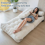 8 Corduroy Folding Couch Sofa Bed,Single