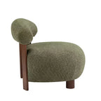 Christopher Knight Home Gareth Modern Wood Boucl Upholstered Accent Slipper Chair