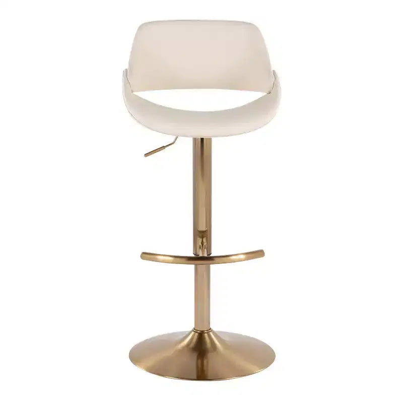 LumiSource Set of 2 Fabrico Adjustable Barstools PU