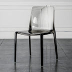 Amber Acrylic Armless Low Back Dining Chair