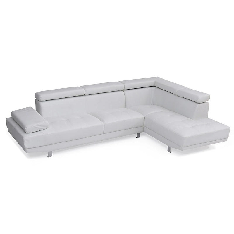 Riveredge 109 in. W 2-piece Faux Leather L Shape Sectional Sofa - 76L x 109W x 28H