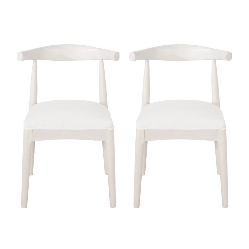 Cortina Fabric and Rubberwood Dining Chairs (Set of 2) by Christopher Knight Home