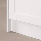 6-Drawer Kitchen Island ¨C Farmhouse Style, White & Maple Nutmeg, 47.25W
