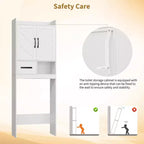 Over The Toilet Storage Cabinet,FreeStanding Bathroom Organizers for Bathroom,Restroom,Laundry
