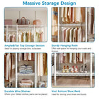 Extra Large Portable Closet Rack Heavy Duty Clothes Rack Max Load 1300 lbs