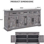 Farmhouse Buffet Sideboard Cabinet,Coffee Bar Wine Bar for Dining Room - N/A