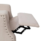 Push Back Wing Back Pocket Spring Recliner with Side Accent Nail Trim