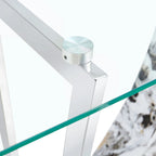 Modern and simple rectangular glass console table