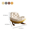 Scandinavian Upholstered Rocking Chair with Optional Ottoman