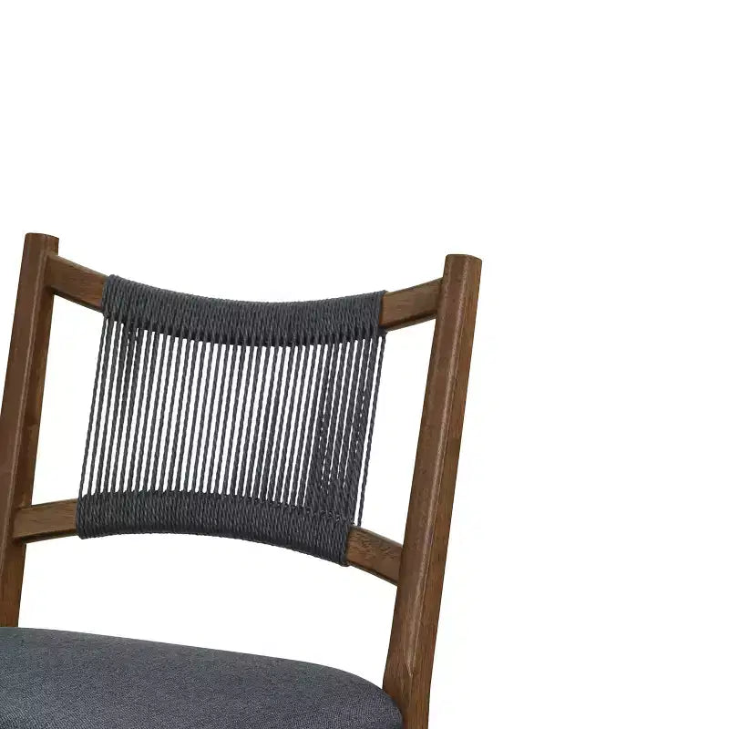 Christopher Knight Home Natalie Modern Rubberwood Upholstered Counter Stools with Woven Rope Backrest (Set of 4)