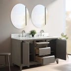 Vanity Art Bathroom Vanity with Ceramic Sink and Engineered Marble Top
