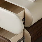 Modern Two-Tone Bedside Table with Storage Drawers