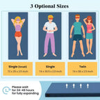 Costway Memory Foam Camping Mattress with Anti-slip Bottom Travel Bag for Outdoor Sleeping Gray/Blue