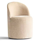 Modern Chenille Upholstered Swivel Accent Chair with Casters, Armless Rolling Lounge Chair for Living Room, Bedroom, or Home Office-Panipeachy
