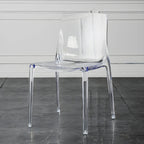 Amber Acrylic Armless Low Back Dining Chair