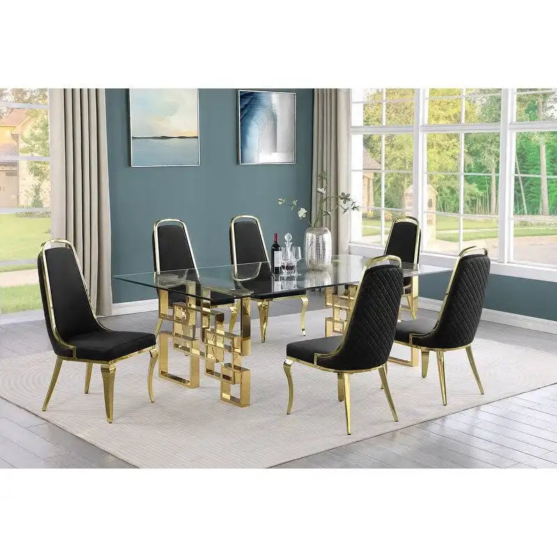 Best Quality Furniture Big Glass Table Dining Sets