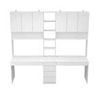 Dual-Person Modern Workstation Spacious White Gaming and Office Desk