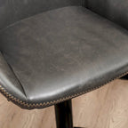 Glitzhome Set of 3 Mid-Century Modern Adjustable Swivel Bar Stools - Set of 3
