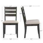 5-Piece Solid Wood 47L Dining Table Sets (1 Table+ 4 Slat Back Chairs)