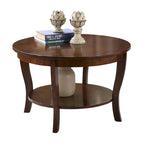 Convenience Concepts American Heritage Round Coffee Table with Shelf