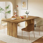 63-in Large Dining Table for 4-6 People, Modern Rectangle Kitchen Table