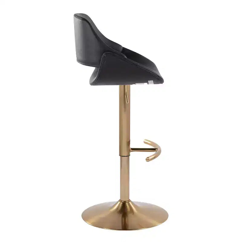 LumiSource Set of 2 Fabrico Adjustable Barstools PU