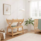 Comfy Cubs Baby Changing Table - Sturdy Wood Construction, Timeless Look with Two Open Shelves for Infant Essentials