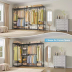 Extra Large Portable Closet Rack Heavy Duty Clothes Rack Max Load 1300 lbs